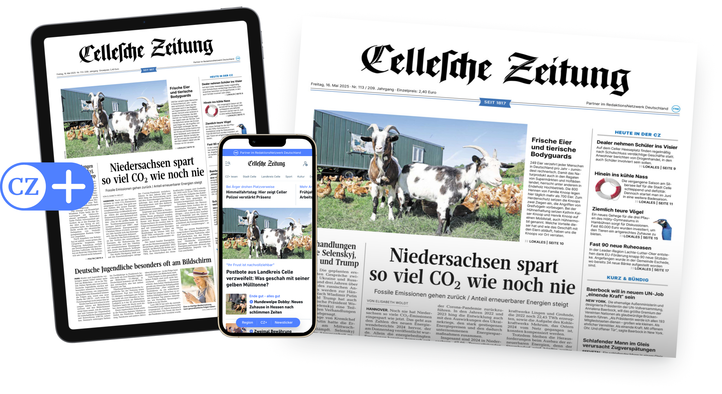 Digitale und gedruckte Aboangebote der Cellischen Zeitung